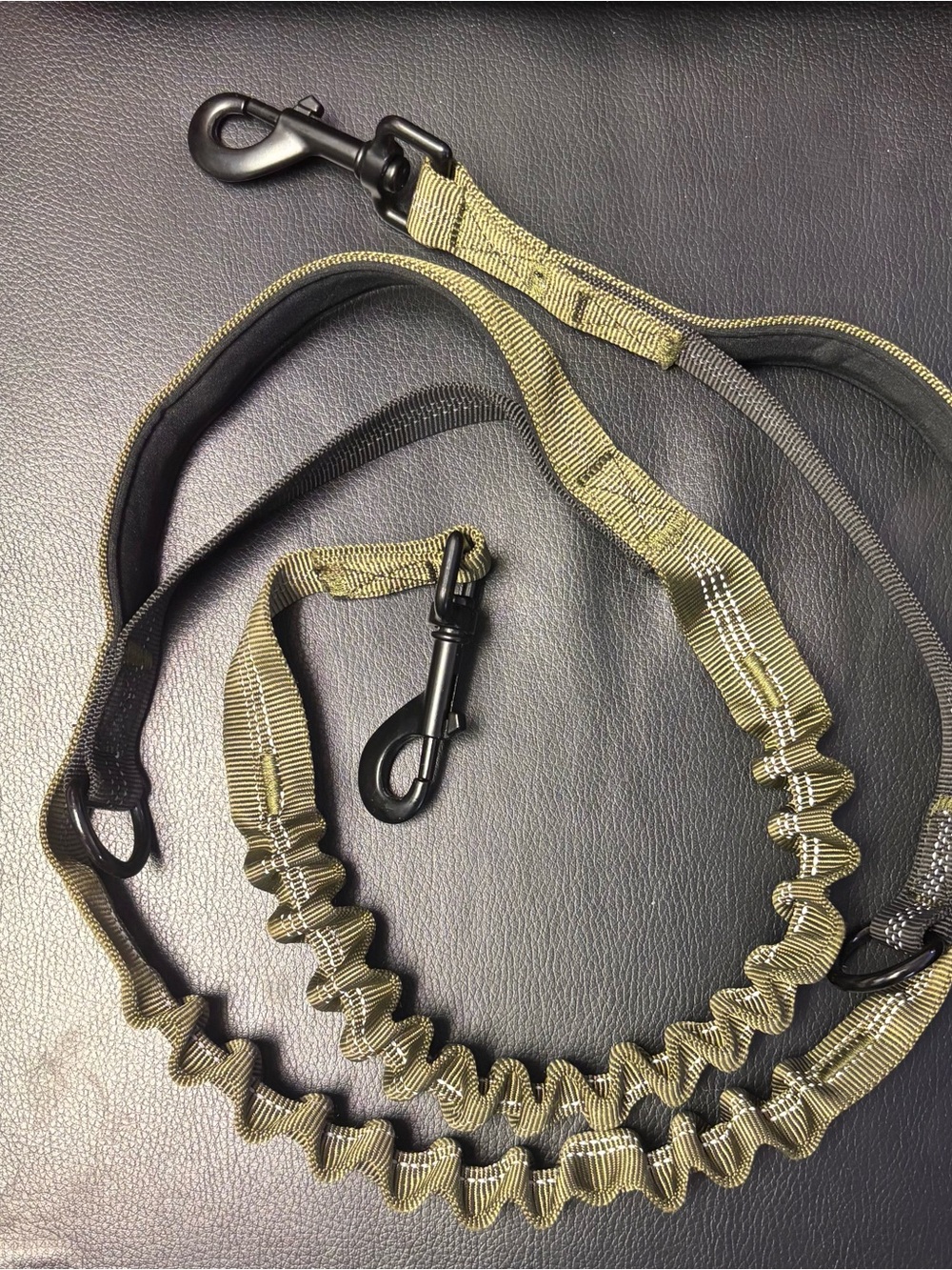 Ruffwear Camo Pattern Dog Harness with Olive Leash and Pouch - Picture 6 of 13